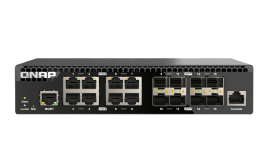 QNAP QSW-M3216R-8S8T Front