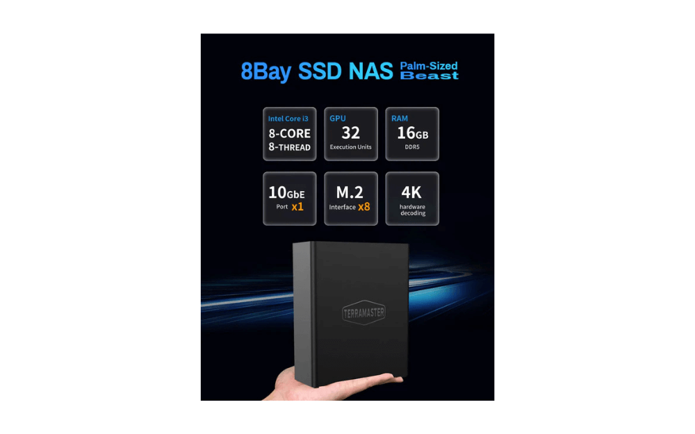 TerraMaster
F8 SSD Plus 8-Bay NAS