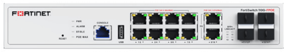 Fortinet FortiSwitch 110G-FPOE מתג פורטינט מנוהל 10 פורטים – וירטואל ...
